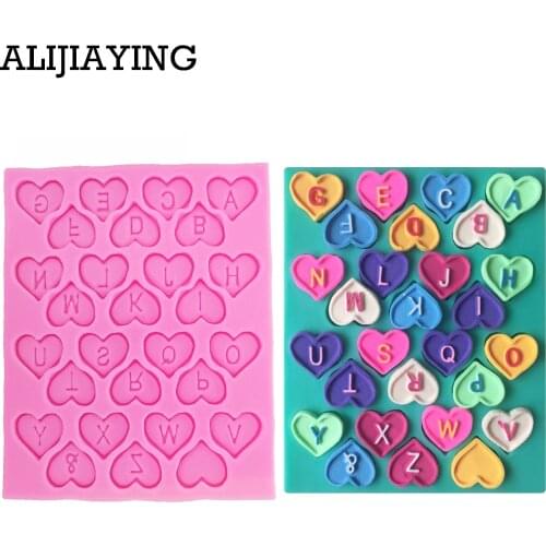 M0198 DIY Cake Decorating Love Heart Letter Lace Shaped Fondant Silicone Cake Molding Sugar Art Tools
