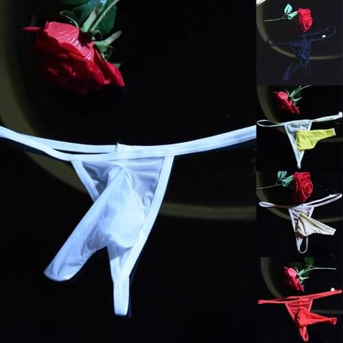 Men Lingerie Sexy Thongs Gay Oil Lingerie Sissy Male Briefs Jockstrap G Strings with Cock Pouch Mens Panties Solid Underpants