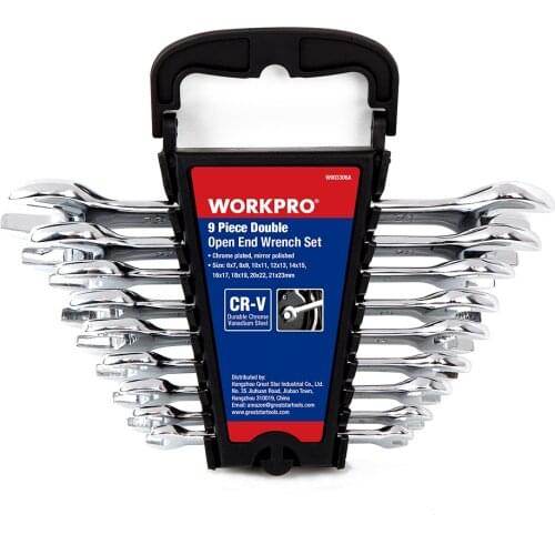 WORKPRO 5PC/9PC Double End Wrench Stay Wrench Hand Tool Set 6mm to 23mm