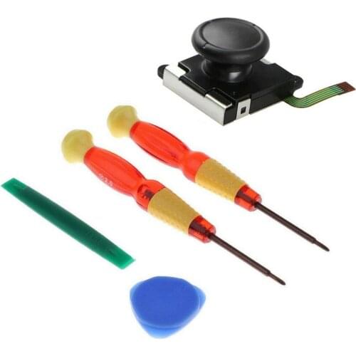 Left Right Grip Thumbstick Repair Tools Kit For Nintendo Switch Joy-Con Repair Parts with Screwdrivers Tool Kit Replacement