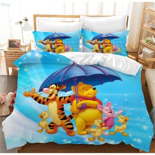Pooh Bear Tigger Piglet Character Printed 3d Bedding Set Winnie The Pooh Winnie The Pooh Cartoon Comforter Cover Set Pillowcases