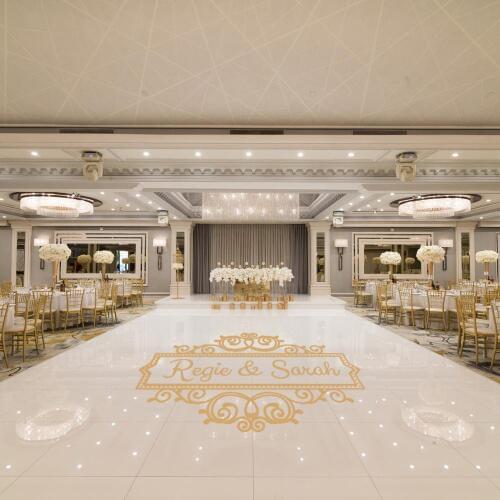 Decal Floor Sticker Customizable Name Wedding Sticker Wedding Hall Floor Art Decoration A00805