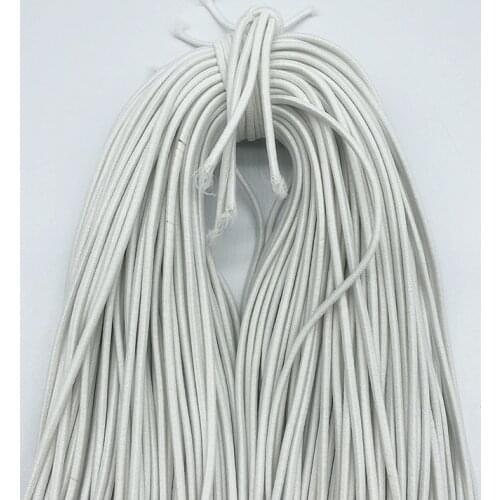 New 1.0 1.5 2.0 2.5 3.0mm White Hight-Elastic Bands Spool Sewing Band Round Elastic Cord Diy Handmade Sewing Materials