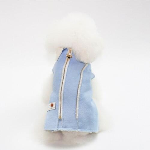 New Autumn Winter Dog Clothes For Small Dogs Boy Girl Teddy Fleece Keep Warm Thick Zipper Jacket Vest Puppy Outfit Pet Clothing