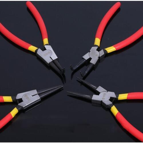 Portable 7" Internal External Pliers Retaining Clips Multifunctional Snap Ring Circlip Pliers For Hand Tool