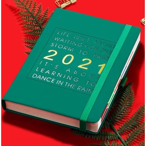 Portable 2021 Year Diary Schedule Planner Calendar Agendas Journals Notebook