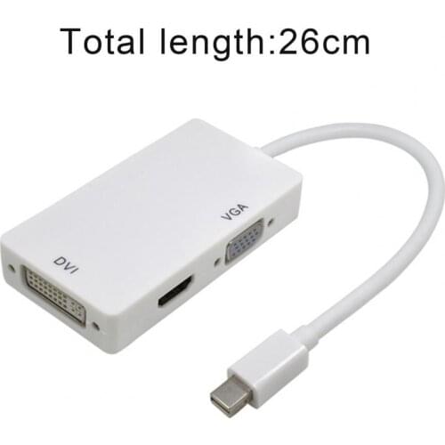 Converter 3 in 1 HDMI-compatible High Quality ABS Mini DP to HDMI-compatible TV Adapter for Laptop