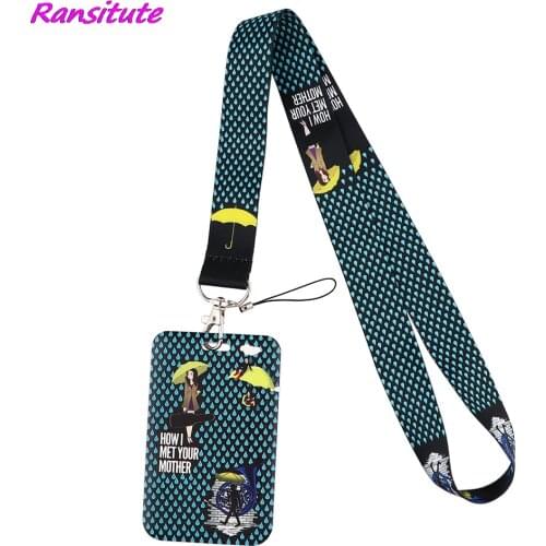 Ransitute R2201 TV How I Met Your Mother Raindrops Card Holder ID Holder Bus Card Holder Staff Card Lanyard For Keys Phone
