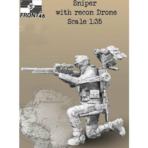 Unassambled 1/35 modern man with Recon Drone soldier Historical Resin kit miniature model Unpainted