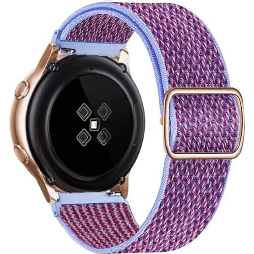 Solo loop strap for Samsung watch 3 Galaxy watch 46mm active 2/Gear S3/amazfit GTS adjustable bracelet HUAWEI watch GT 2e strap