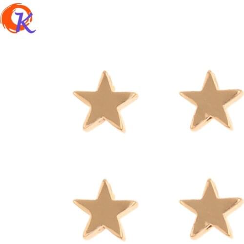 Cordial Design 100Pcs 6*6MM Jewelry Accessories/DIY Earrings Making/Genuine Gold Plating/Star Shape/Hand Made/Earring Findings