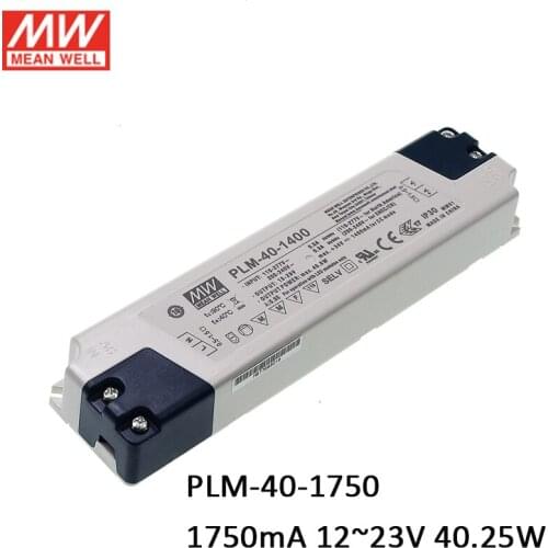 MEAN WELL PLM-40-1750 1750mA 12-23V DC 40W LED Power Supply 3-step analog Dimming Constant current mode LED Driver 110V/220VAC