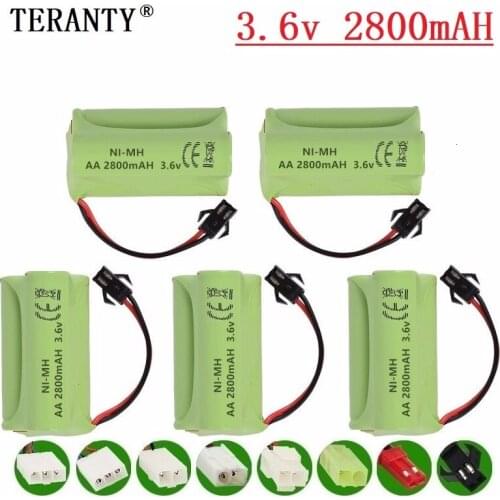 T Model ) 3.6v 2800mah NiMH Battery For Rc toys Car Tanks Trains Robot Boat Gun Ni-MH AA 2400mah 3.6v Rechargeable Battery 5Pcs