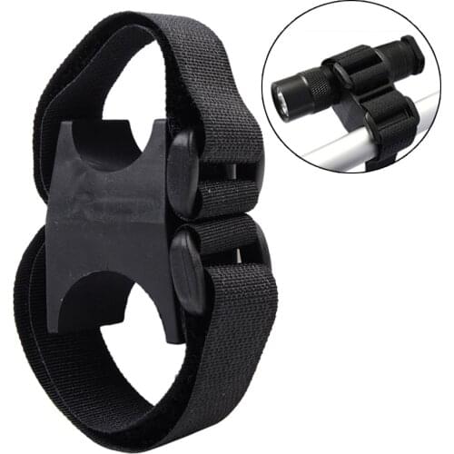 Bike LED Flashlight Strap Mount Led Tourch Fixed Clip Mountain Bicycle Helmet Gun Lock Block Holder Universal