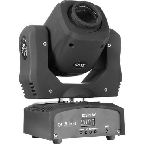 Hot sale 60W Spot moving head light stage lighting disco Professional DJ DMX Stage Lights led Mini 60watt moving heads Gobo
