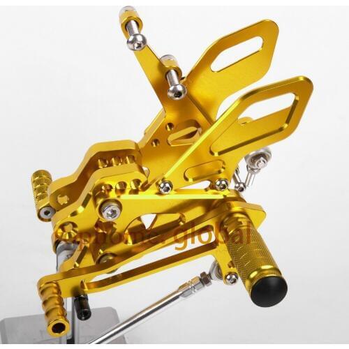 Motorcycle Parts Golden Color CNC Rearsets Foot Pegs Rear Set For KAWASAKI ZX10R 2004-2005