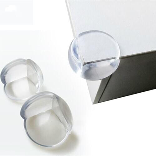 20/10pcs/lot Rubber Ball Transparent L Shape Baby Safety Silicone Corner Protector Kids Soft Clear Table Desk Edge Corner Guards