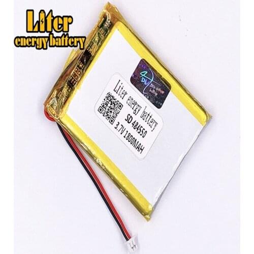 1.25MM 2pin connector 3.7 V 484550 1800mah Rechargeable lipo battery MP3 MP4 MP5 small toys