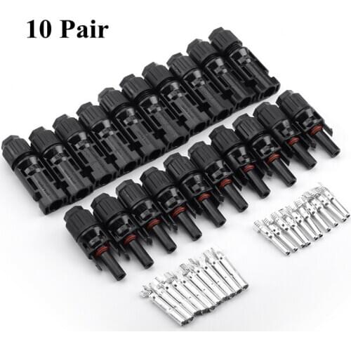 10 Pairs Adapter IP67 Waterproof Solar Connectors 30A 1000V Male + Female Wire Cable Solar Panel Connector For Solar Cable