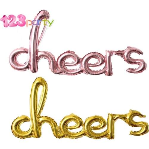 123 Party Wedding Bridal Large Cheers Letter Balloon Champagne Cheers Balloon Inflatable Air Balloons For Party Supplies