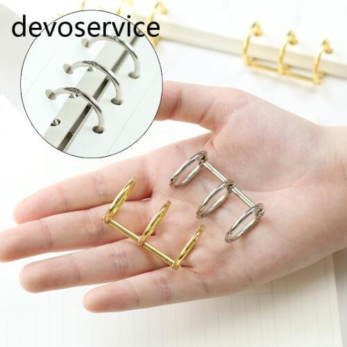 2Pcs/Lot A5 A6 A7 Metal Loose Leaf Book Binder Hinged Rings Keychain Album Scrapbook Clips Craft Photo Album Metal Ring Binder