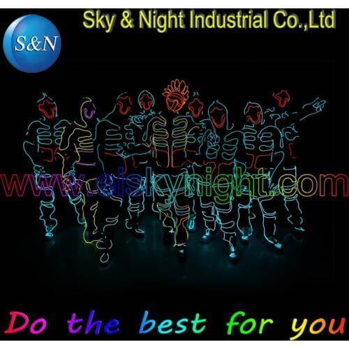 2016 DIY Amazing Cool LED/EL Stage Wear Cosplay Novel Glowing el wire high brightness of 3.2mm ICE BLUE -100M/Lot