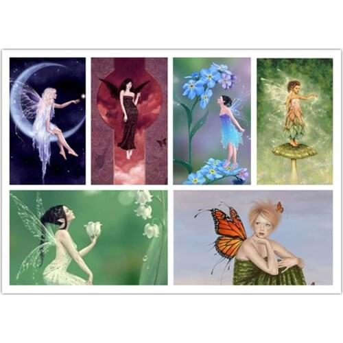 Diamond Painting Fairy Girl 5D Diy Butterfly Elf Cross Stitch Mosaic Patch Embroidery Inlaid Gift Decoration Design FH629