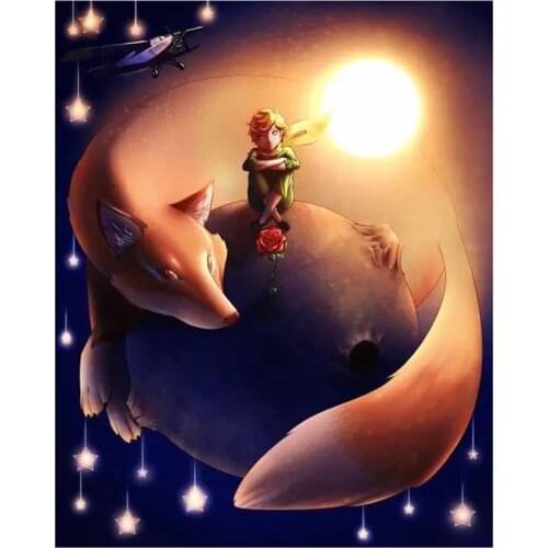 New Arrivals 5D DIY Full Round Diamond Painting Anime Little Prince Cross Stitch 3D Embroidery Rhinestone Mosaic Home Decor Y435