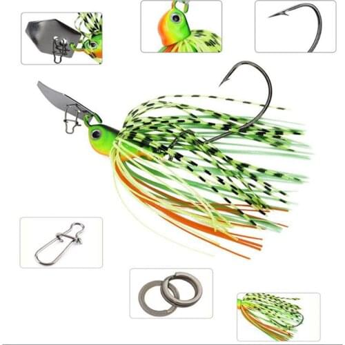 1Pc New 13G/17G Spinner Bait Fishing Lure Bass Jig Chatter Bait Buzzbait Wobbler Fishing Tackle Pike Tiger Muskie Metal Jig Lure