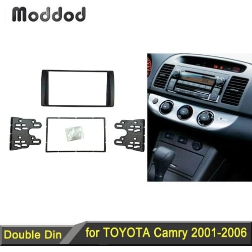 Double Din fascia for Toyota Camry Radio DVD Stereo Panel Dash Mounting Installation Trim Kit Face Frame Bezel