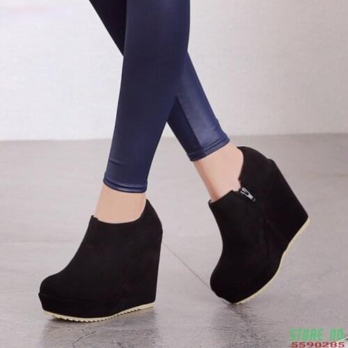 FANAN Women's Wedge Ankle Boots