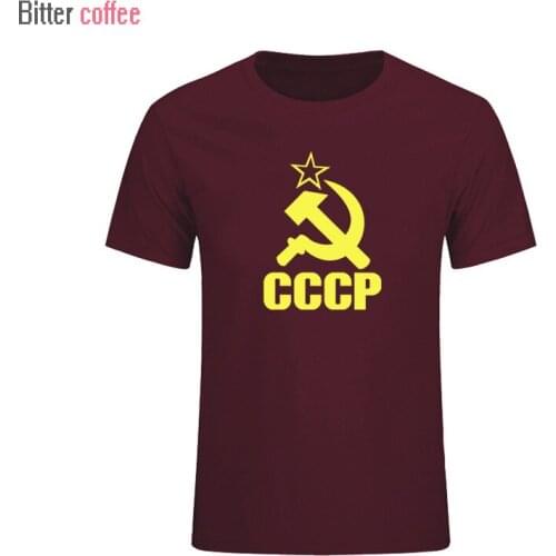 Summer NEW Nique CCCP Russian T Shirts Men USSR Soviet Union Man Tshirt Moscow Russia Mens Tees Cotton O Neck Men T-Shirt