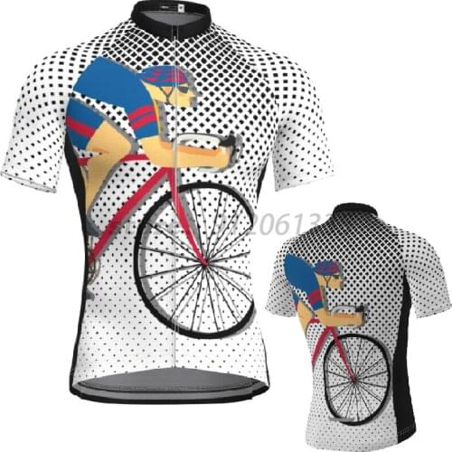 Mens Short Sleeve Cycling Jersey Cycling White Blue Bicycle Clothes Black Summer Cycling Top Bike Top MTB Road Wear