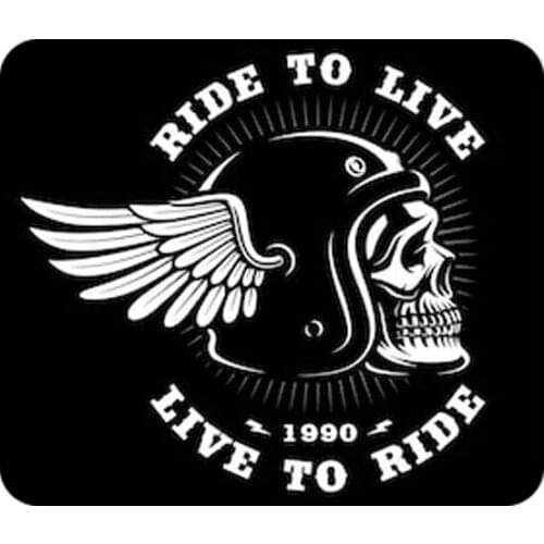 Ride to live Helmet wings retro sticker decal