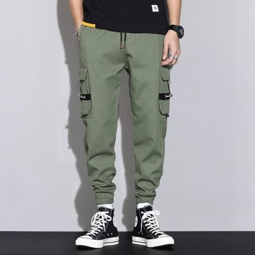 2021 New Mens Classic Joggers Korean Fashion Brand Cargo Pants Hip Hop Streetwear Multi Pocket Trousers Plus Size Pants M-8XL