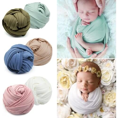 Newborn Photography Wraps Baby Photo Props Blanket Soft Stretchy And Breathable Fit Boys And Girls Swaddle Cloth 50*150cm