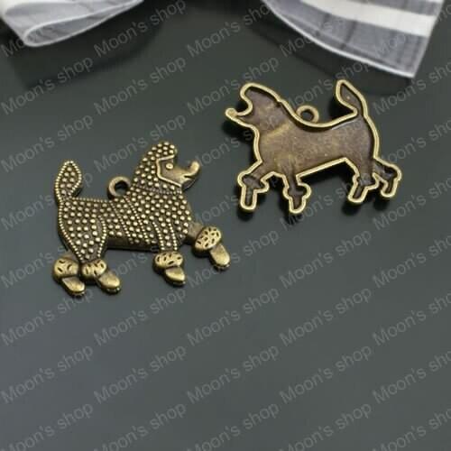 Wholesale Antique Bronze 30*27mm Poodles Dog Alloy Charms Pendants Diy Fashion Jewelry Findings Accessories 10 pieces(JM2815)