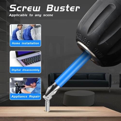 Screwdriver Screwdriver set 25MM 50MM 65MM 70MM 125MM 150MM non-slip design plus magnet blue