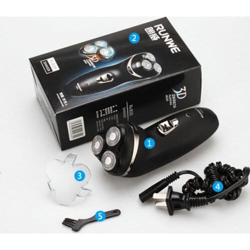 3D floating head electric razor man smart electric shaver 3w charging mode beard knife 45min working water wash head