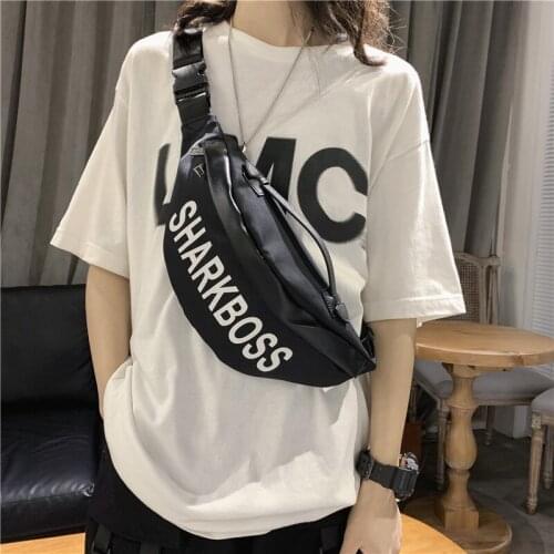 Casual Waist Pack Men Banana Bag Nylon Waterproof Phone Pouch Purse Sports Unisex Chest Bag Crossbody Bags Fashion Fanny Pack