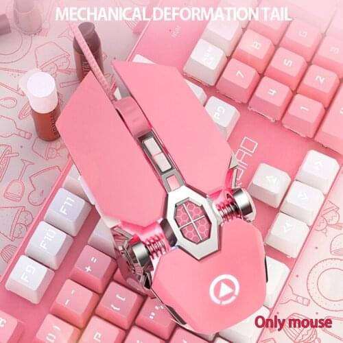 U2JE Wired Macro Programming Metal Mechanical Mouse LED Breathing Light Gaming Mouse