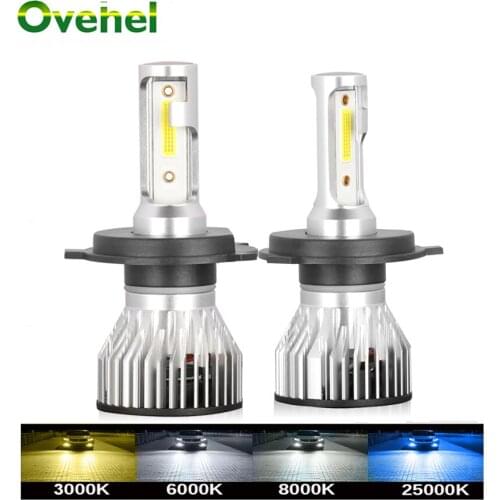 OVEHEL H4 H7 LED Car Headlight Bulb 12000LM H1 H13 H8 H9 H11 9005 HB3 9006 HB4 Running Auto Fog Head Lamp 12V 6000K 8000K