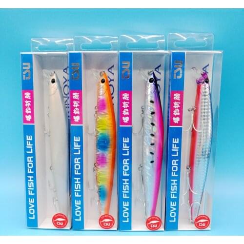 TSURINOYA 4pcs/Lot DW92 Saltwater Sinking Minnow 140mm/ 26g Winter Bait Jerkbait Tungsten Weight Wobbler Jerkbait Fishing Tackle