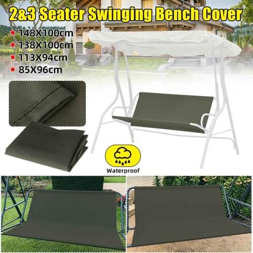 Outdoor 2/3 Seater Waterproof Swing Cover Chair Bench Replacement Patio Garden Swing Case Backrest Dust Cover All-Purpose Covers