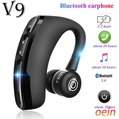 V9 earphones Bluetooth headphones Handsfree wireless headset Business headset Drive Call Sports earphones for iphone Samsung