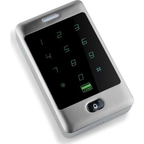 IP65 Waterproof RFID 125Khz Metal Touch Keypad for Door Access Control System Card Reader with 10 ID Key fobs