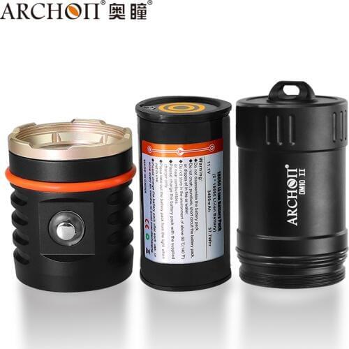 ARCHON DM10 II WM16 II diving video spotlight max 3500 lumen Red 12W UV 12W underwater 100 meter waterproof diving light