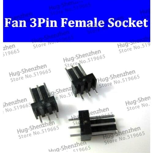 High quality Black Fan 3Pin 3-pin Female socket connector for computer
