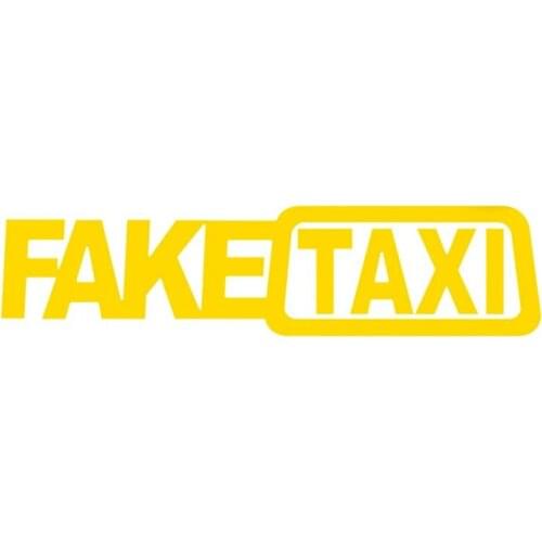 Funny FAKE TAXI Car Auto Sticker FakeTaxi Decal Emblem Self Adhesive Vinyl Universal For BMW Ford Toyota VW Honda Kia Opel Kia