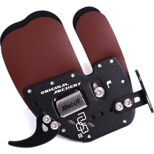 1PC Decut RUGB3 Cow Leather Finger Guard Finger Tab Protection Pad Glove Tab Bow Archery Protector Right Hand